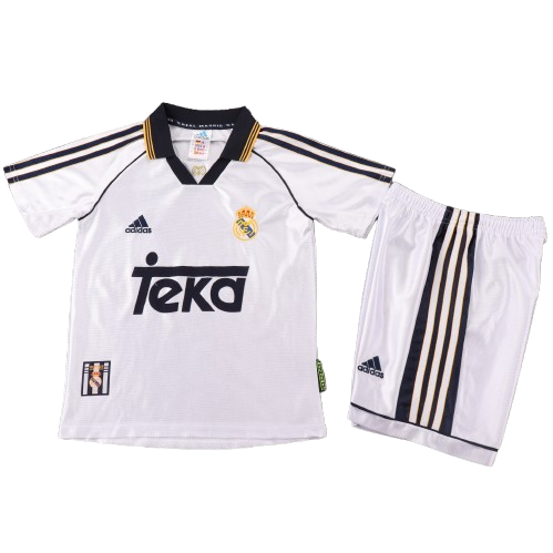 Kit Infantil Real Madrid Home Retrô 98/99 - Branco