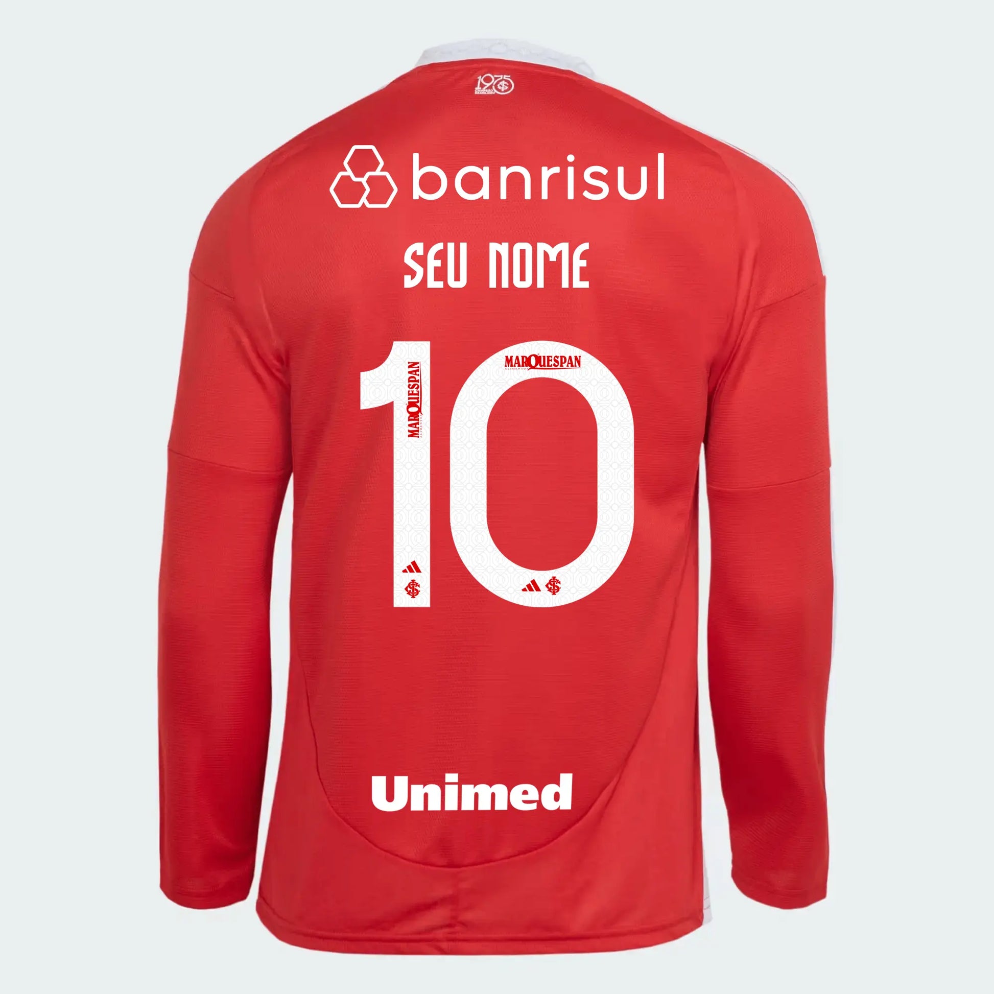 Internacional Home 25/26 Manga Longa Torcedor Com Patrocínios Adidas Masculino