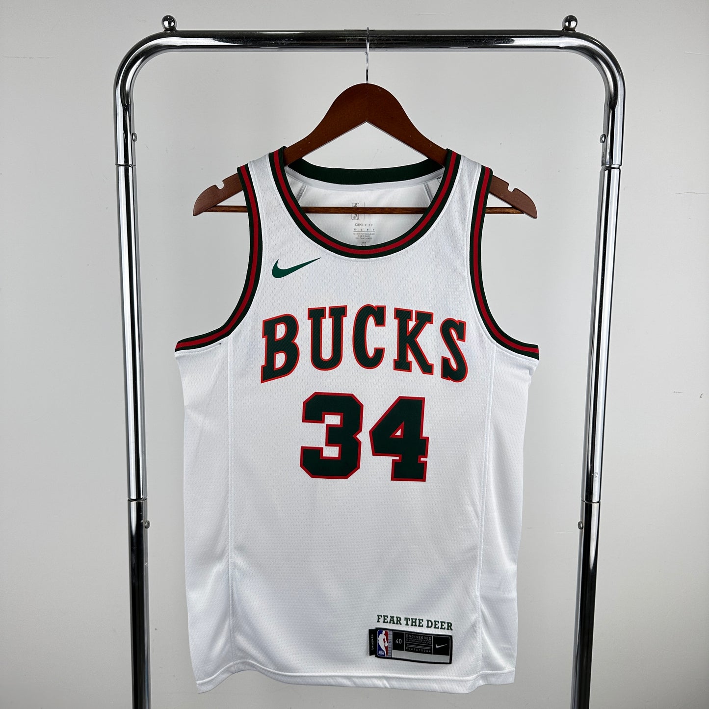 Regata Milwaukee Bucks Masculina - Branca