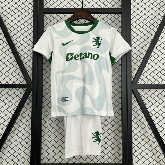 Kit Infantil Sporting Away 25/26 - Branca
