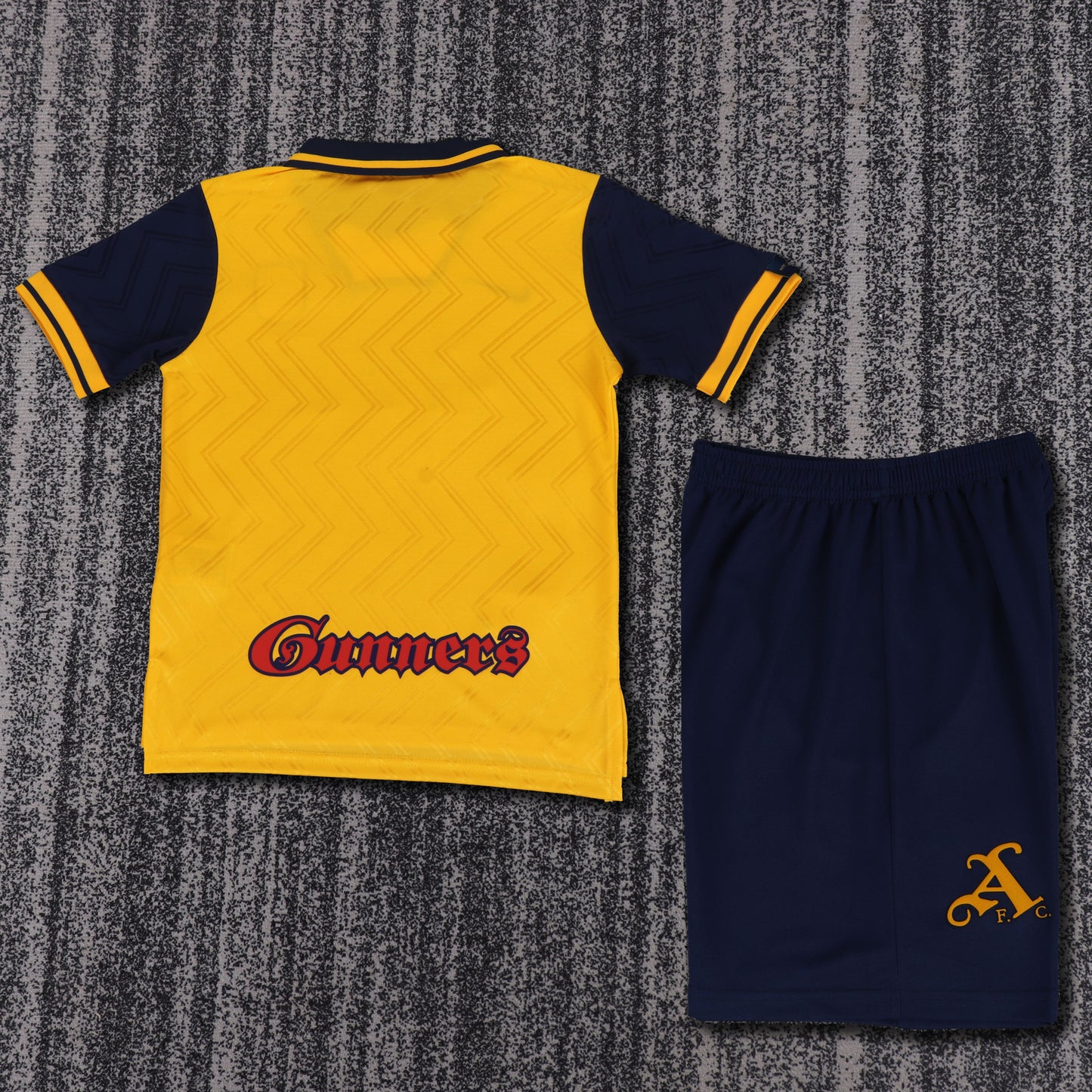 Kit Infantil Arsenal Away Retrô 96/97 - Amarelo