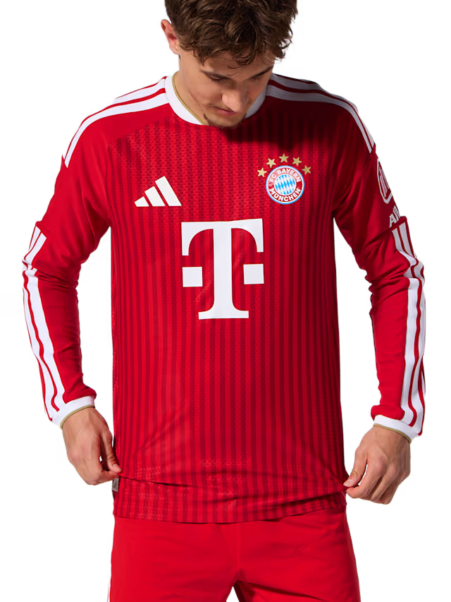 Bayern de Munique Home Manga Longa 26/27 Jogador Adidas - Vermelha