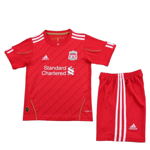 Kit Infantil Liverpool Home Retrô 10/11 - Vermelho