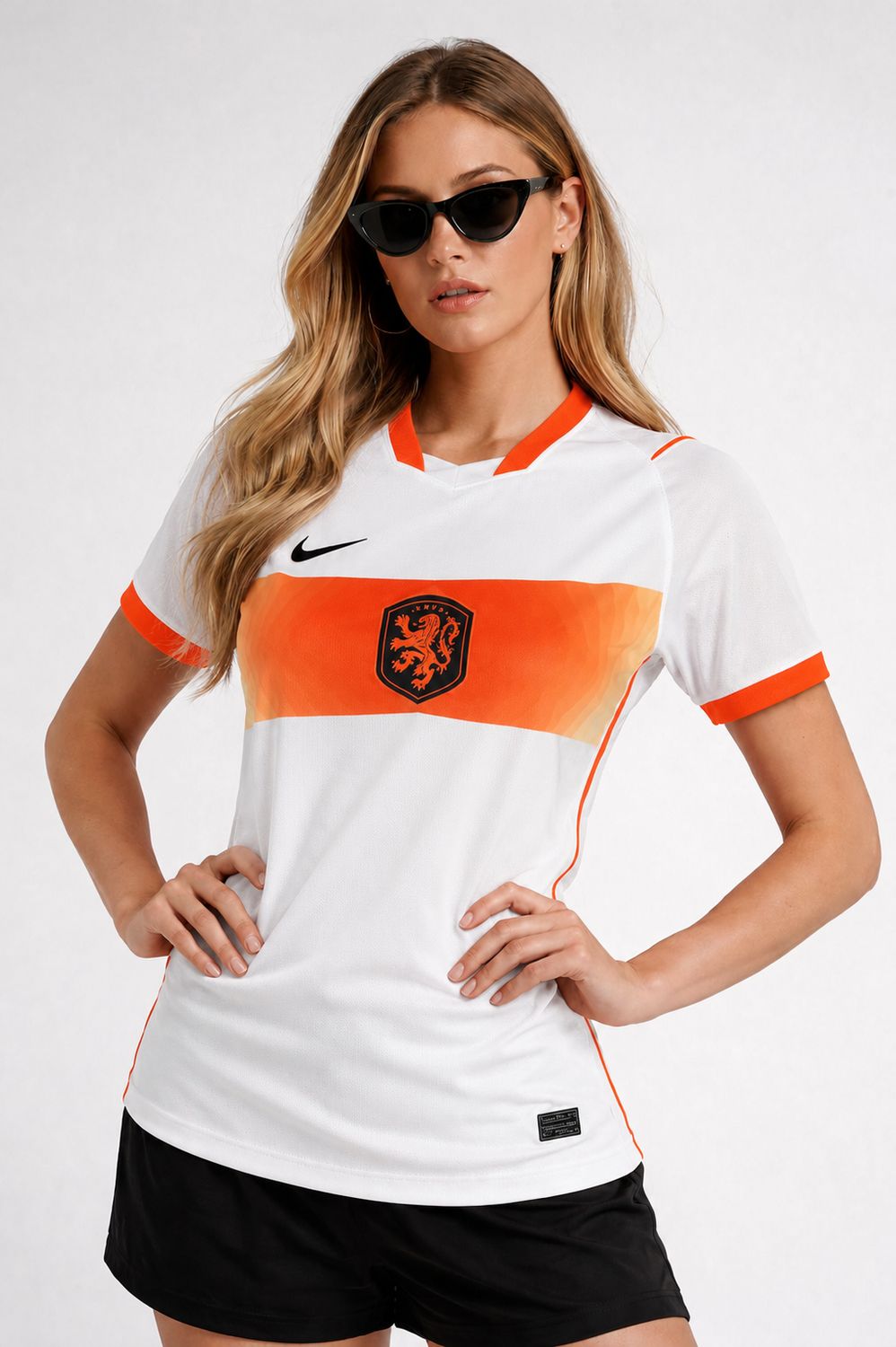 Holanda Away 26/27 Feminino Nike - Branco e Laranja