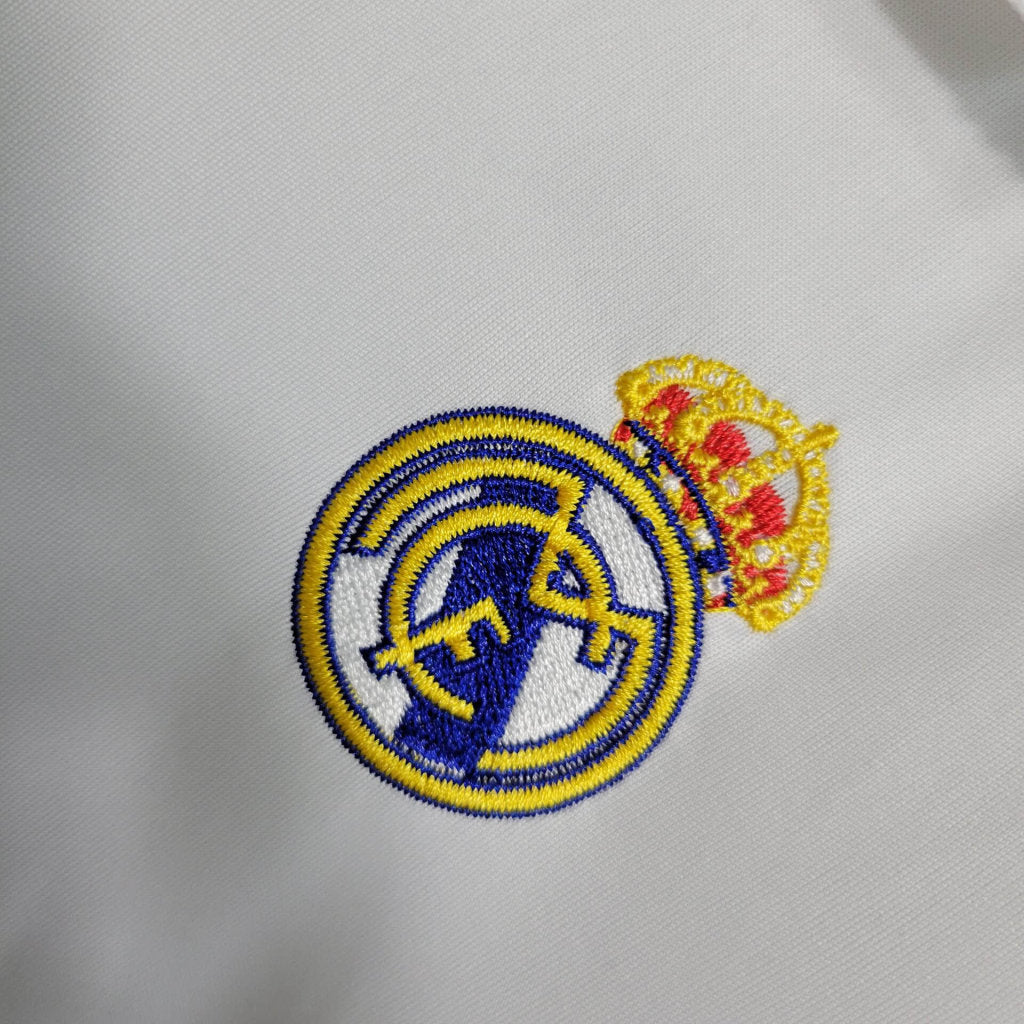 Kit Infantil Real Madrid Home Retrô 11/12 - Branco
