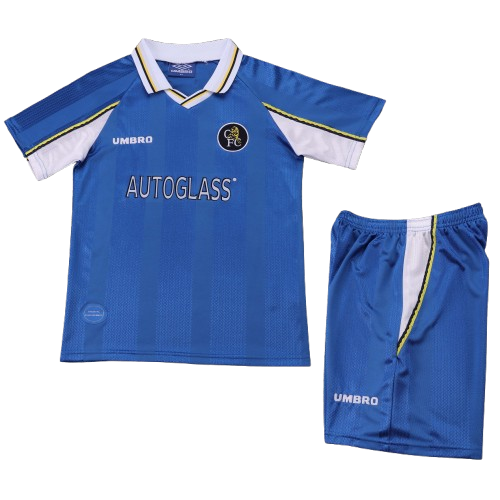 Kit Infantil Chelsea Home Retrô 97/98 - Azul