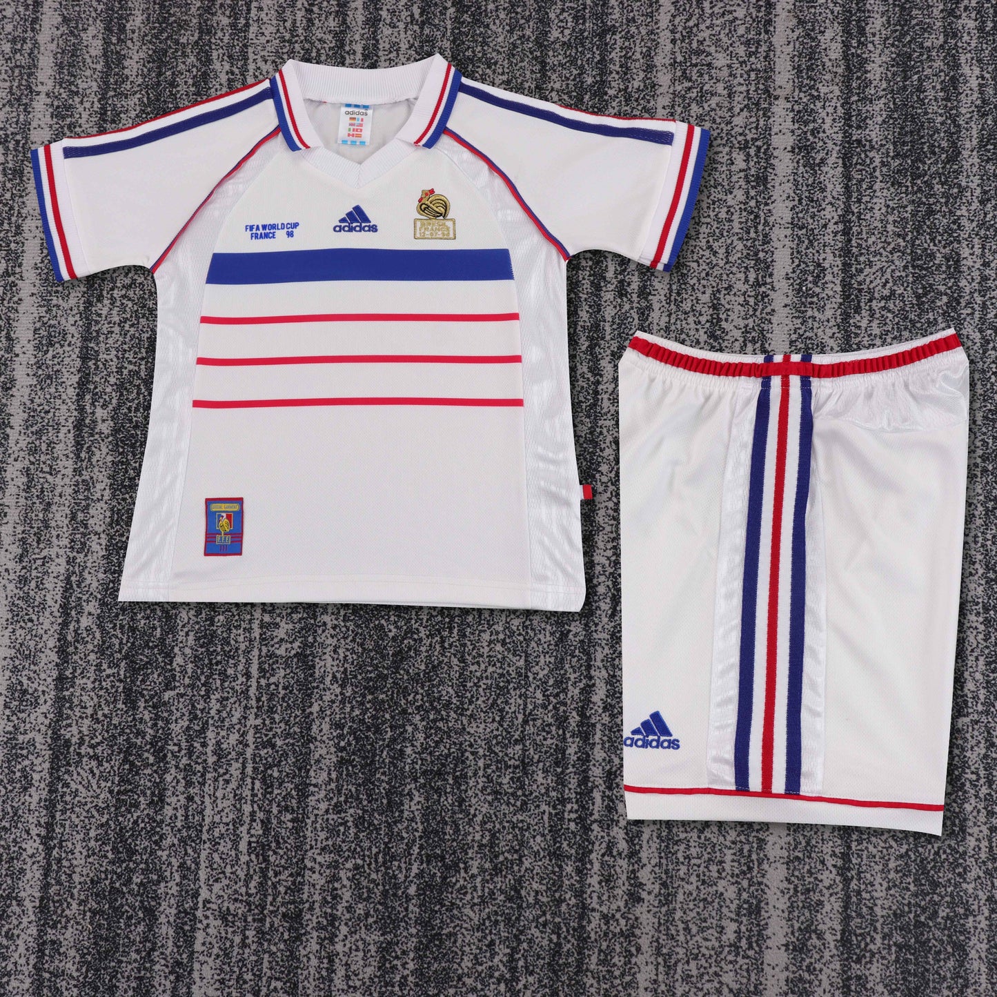 Kit Infantil França Away Retro 1998 - Branca