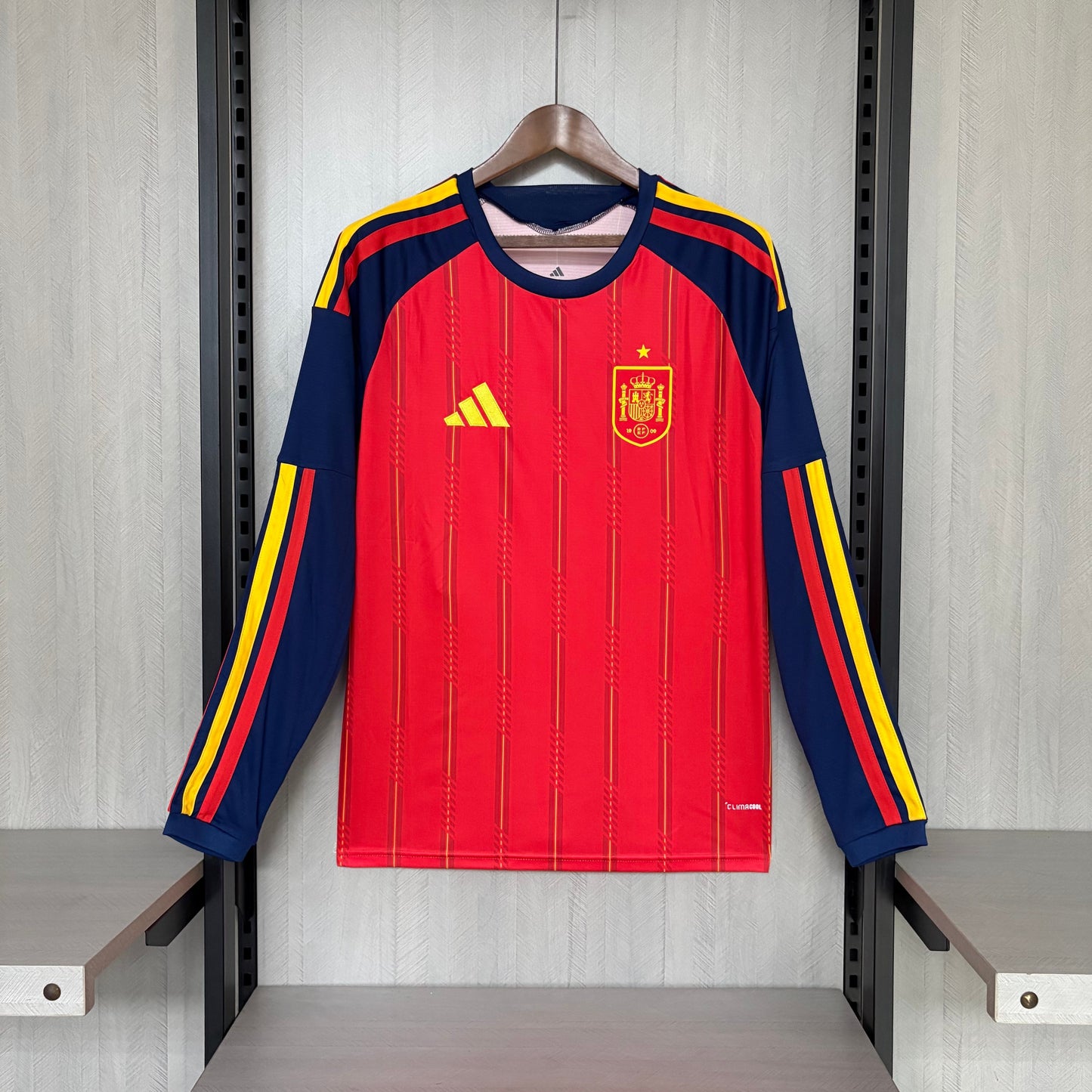 Espanha Home Manga Longa 26/27 Masculino Adidas Torcedor - Vermelho