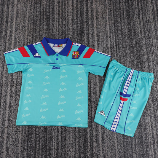 Kit Infantil Barcelona Away Retrô 92/93 - Verde