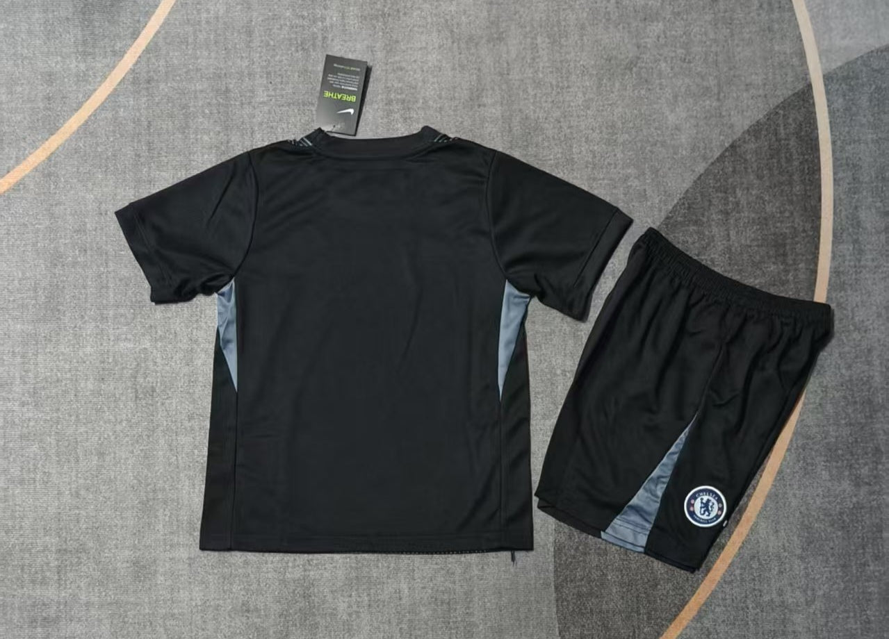 Kit Infantil Chelsea Goleiro 25/26 - Preto