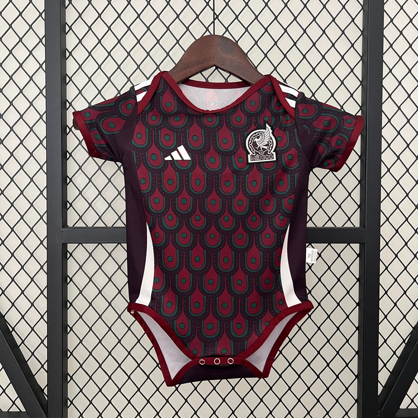 Body Bebê Infantil México Away 24/25 Adidas  - Vermelho