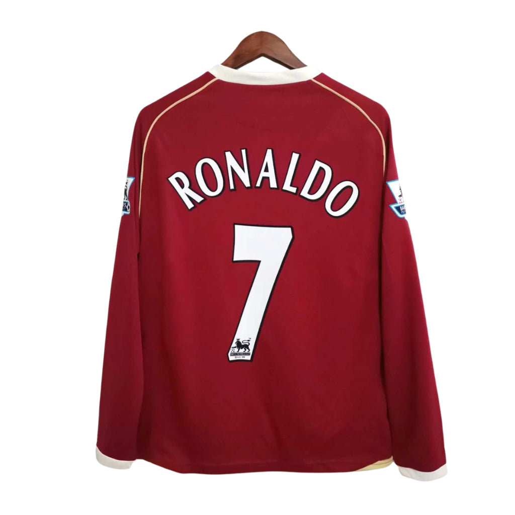Manchester United Home Retro 06/07 Manga Longa Nike - Vermelho
