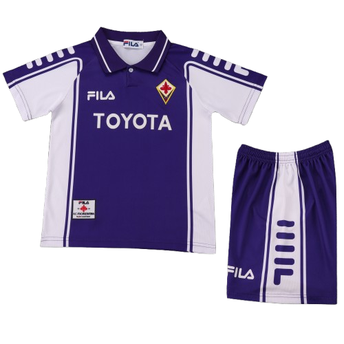 Kit Infantil Fiorentina Home Retrô 1999  - Roxo e Branco