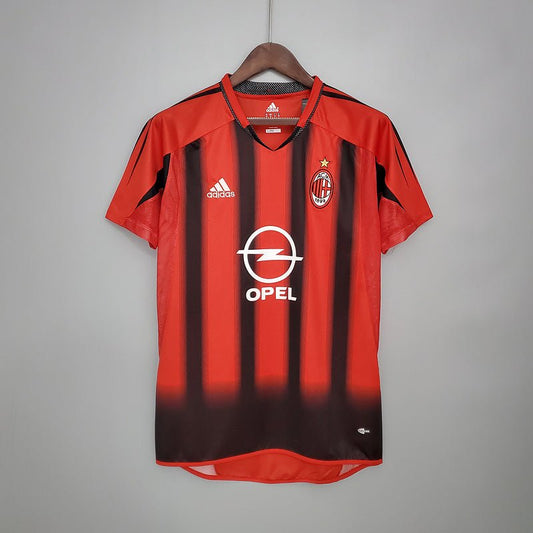 Milan Retrô Home 2004/05 Adidas - Vermelho e Preto