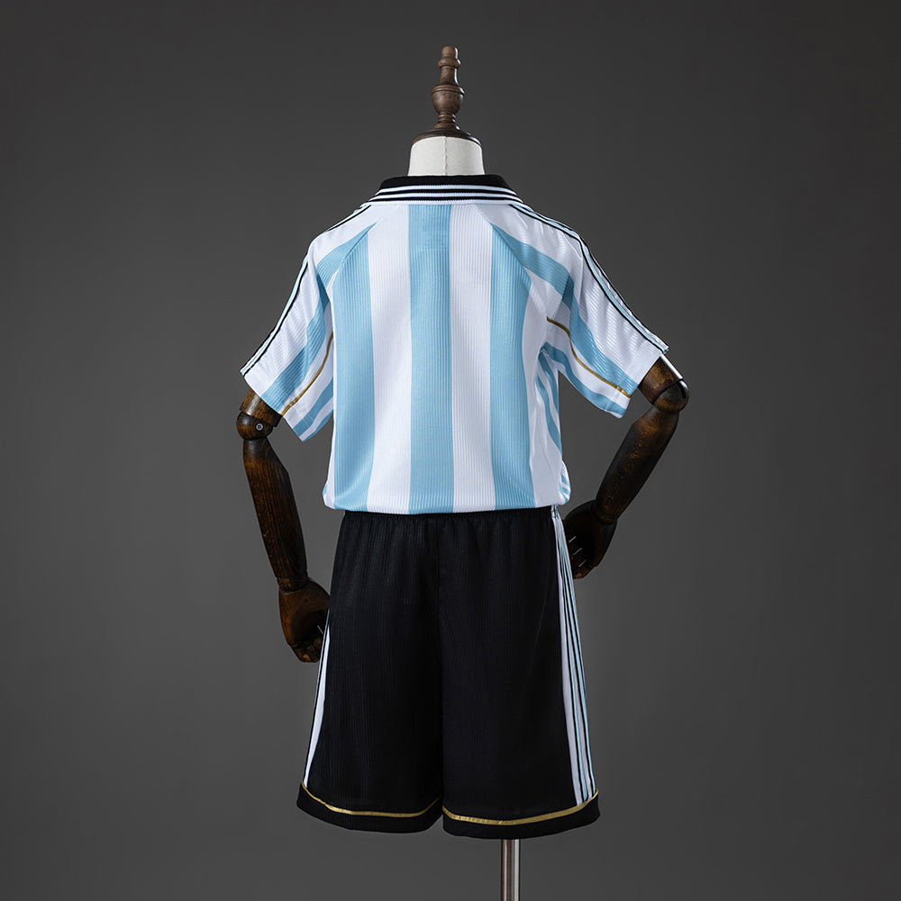Kit Infantil Argentina Retro 1998 - Branco e Azul
