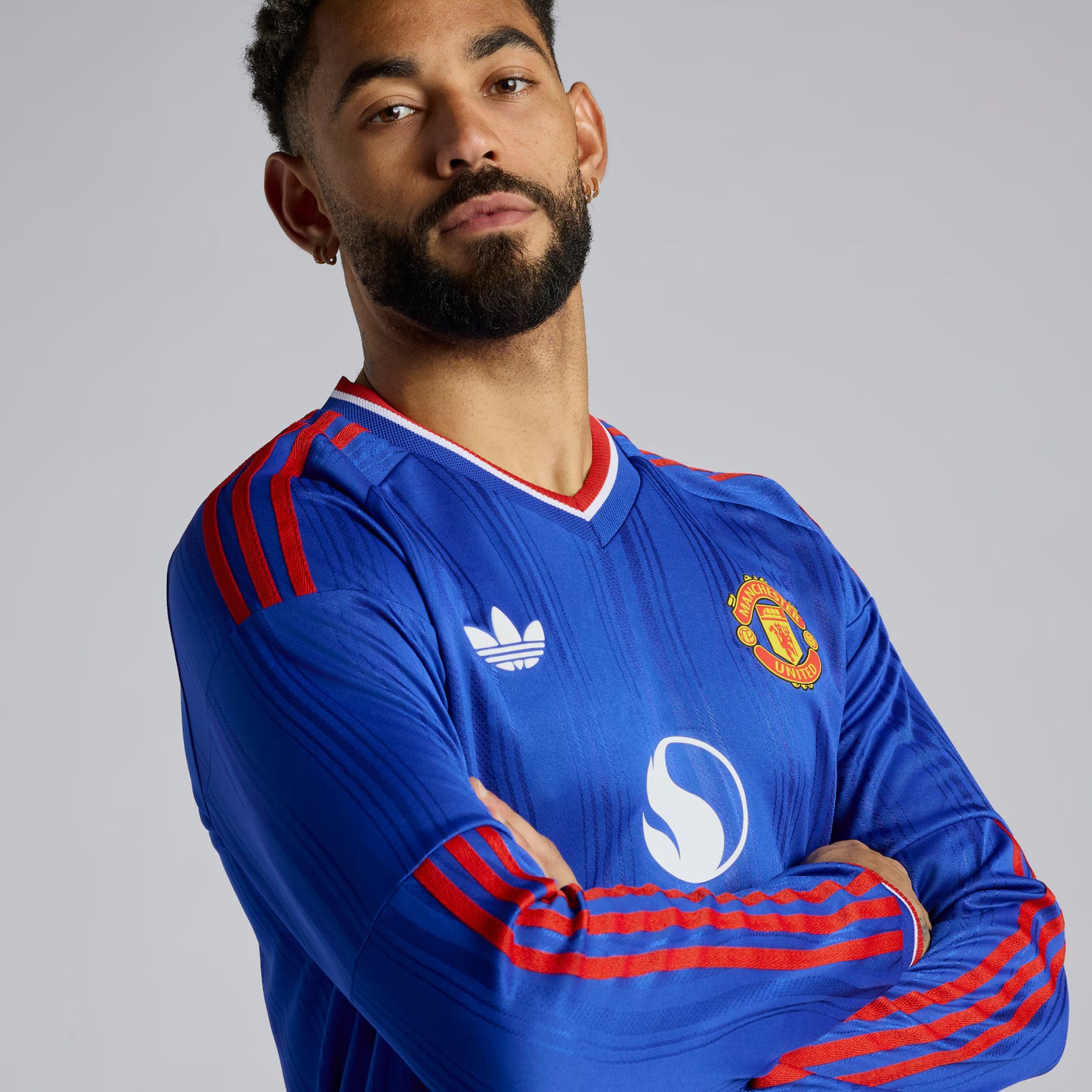 Manchester United Away Manga Longa 26/27 Jogador Adidas - Azul