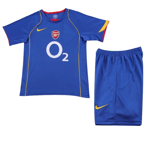 Kit Infantil Arsenal Third Retrô 02/03 - Azul