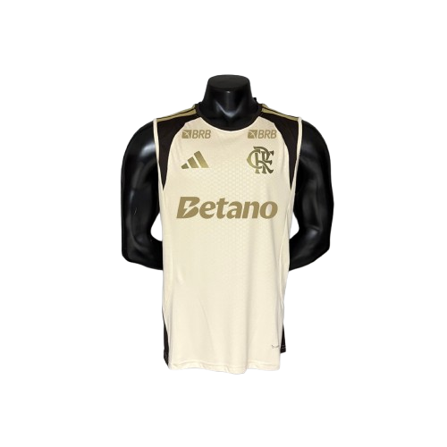 Flamengo Treino Regata 26/27 Com Patrocinios Adidas  - Bege