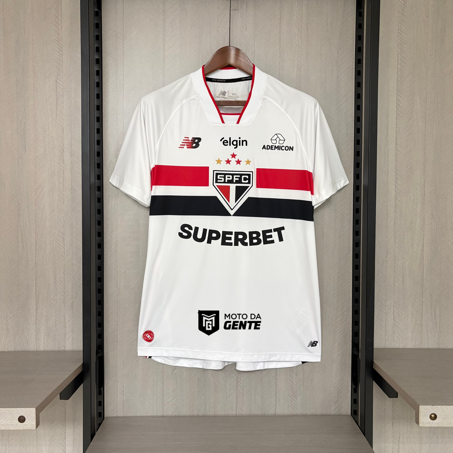 São Paulo Home 26/27 Com Patrocinadores Torcedor NB - Branca