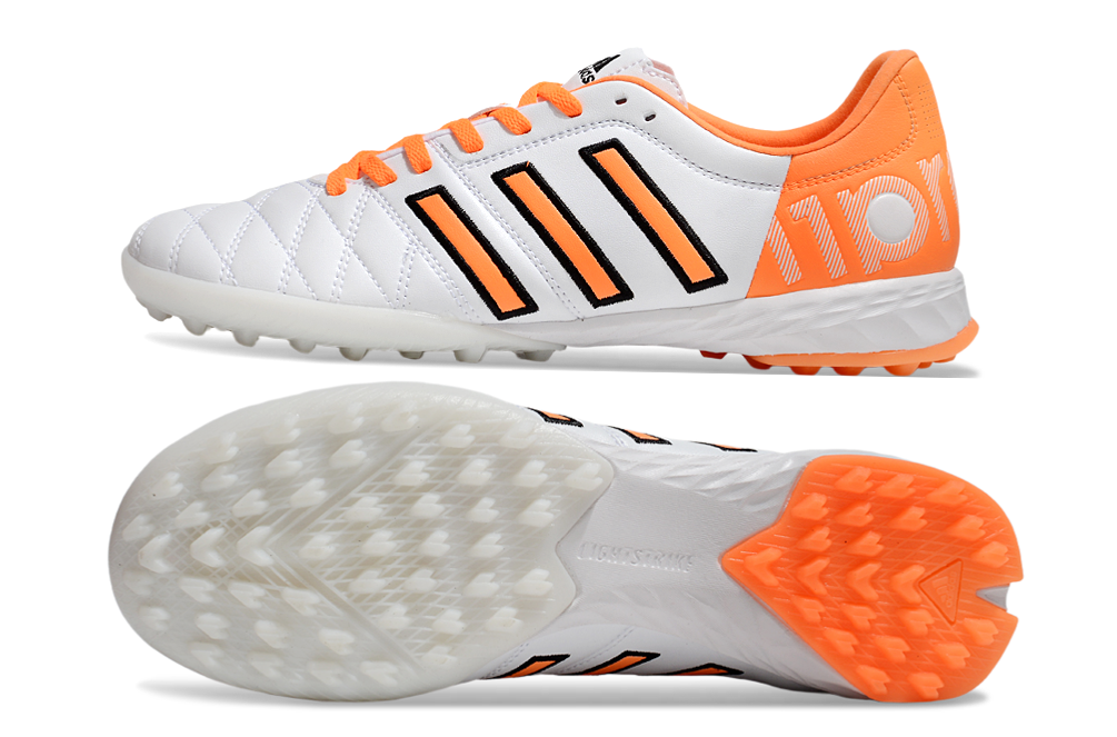 Chuteira Society Adidas adiPURE 11 Pro X PD25 Trx FG - Branca e Laranja