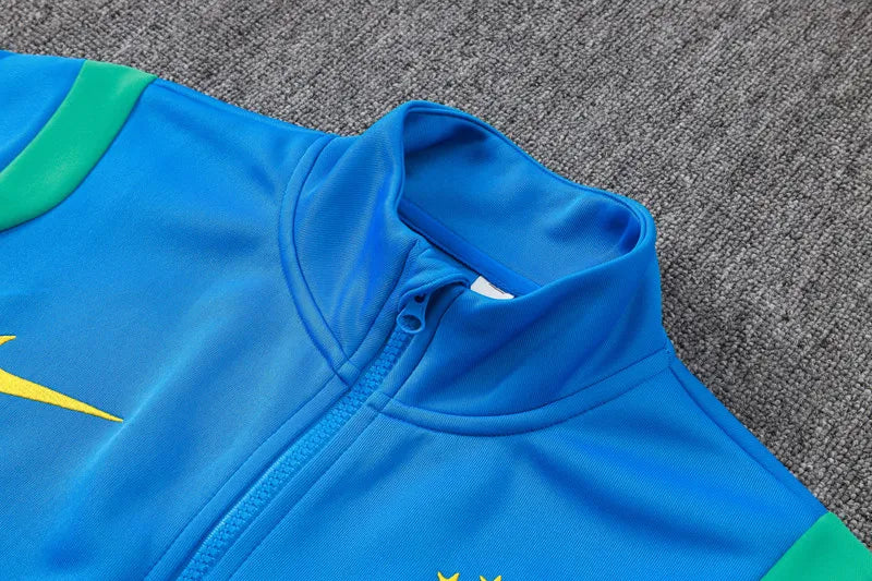Kit Agasalho + Calça Brasil Nike - Azul