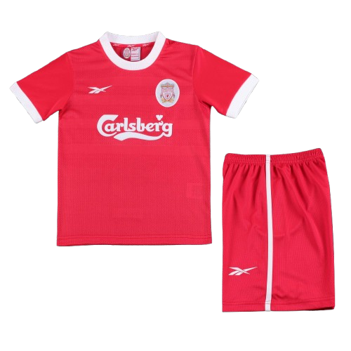 Kit Infantil Liverpool Home Retrô 89/90 Reebok - Vermelho