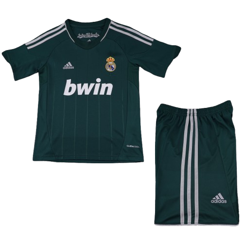 Kit Infantil Real Madrid Away Retrô 12/13 - Verde