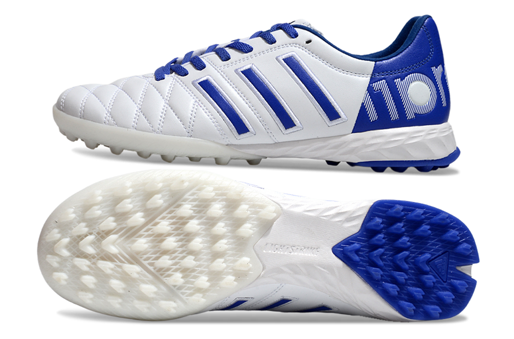 Chuteira Society Adidas adiPURE 11 Pro X PD25 Trx FG - Branca e Azul