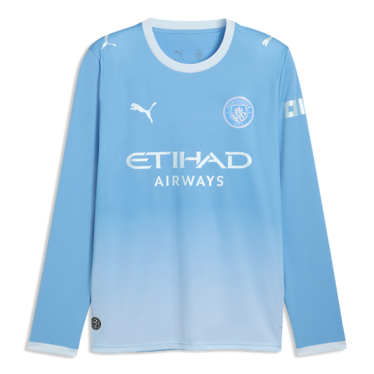 Manchester City Home Manga Longa 26/27 Torcedor Puma - Azul