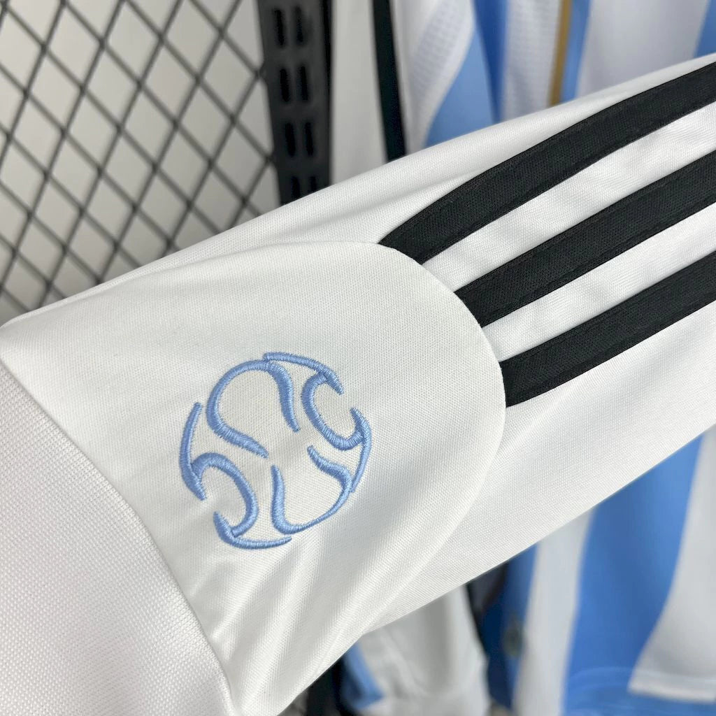 Argentina Retro Home 2006  Manga Longa - Azul e Branca