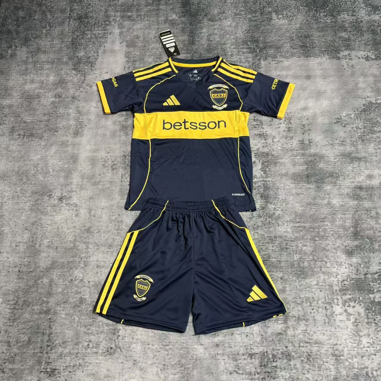 Kit Infantil Boca JRS Home 25/26 - Azul e Amarela