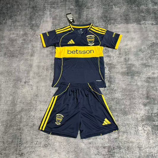 Kit Infantil Boca JRS Home 25/26 - Azul e Amarela