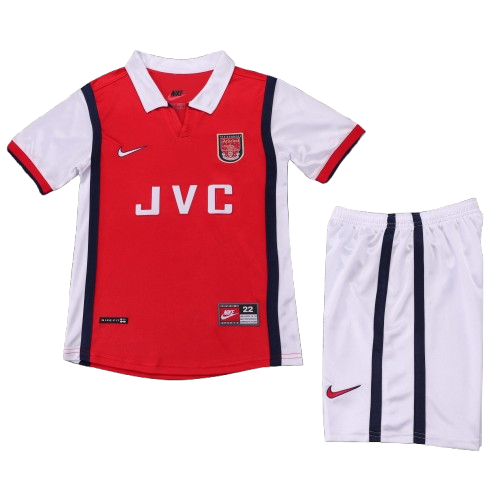 Kit Infantil Arsenal Home Retrô 98/99 - Vermelho