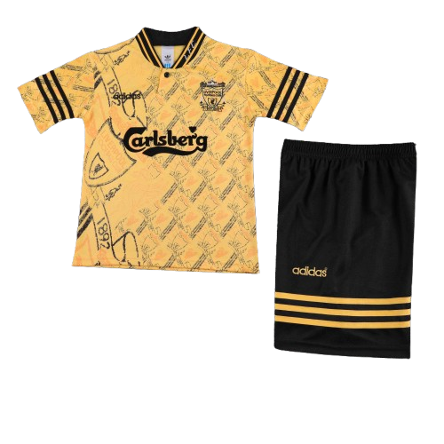 Kit Infantil Liverpool Third Retrô 94/95 Reebok - Amarelo