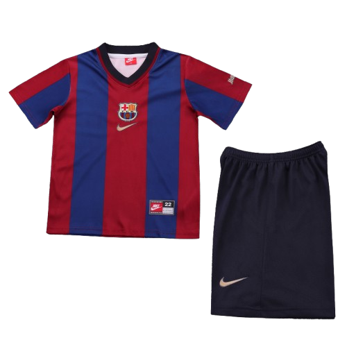 Kit Infantil Barcelona Home Retrô 98/99 - Grená