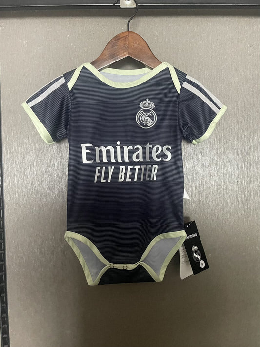 Body Bebê Infantil Real Madrid Away 25/26 - Azul Escuro