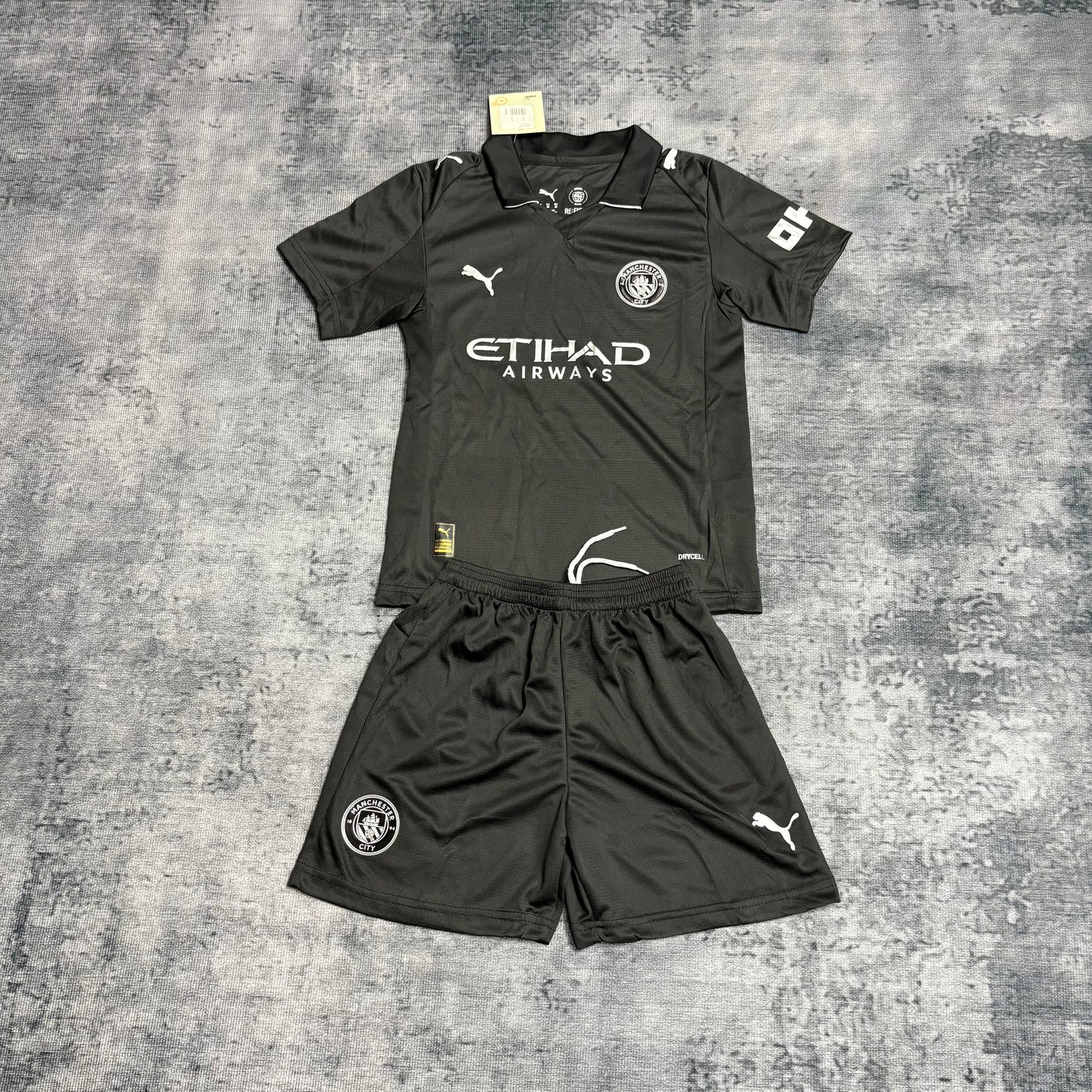 Kit Infantil Manchester City Third 25/26  - Preto