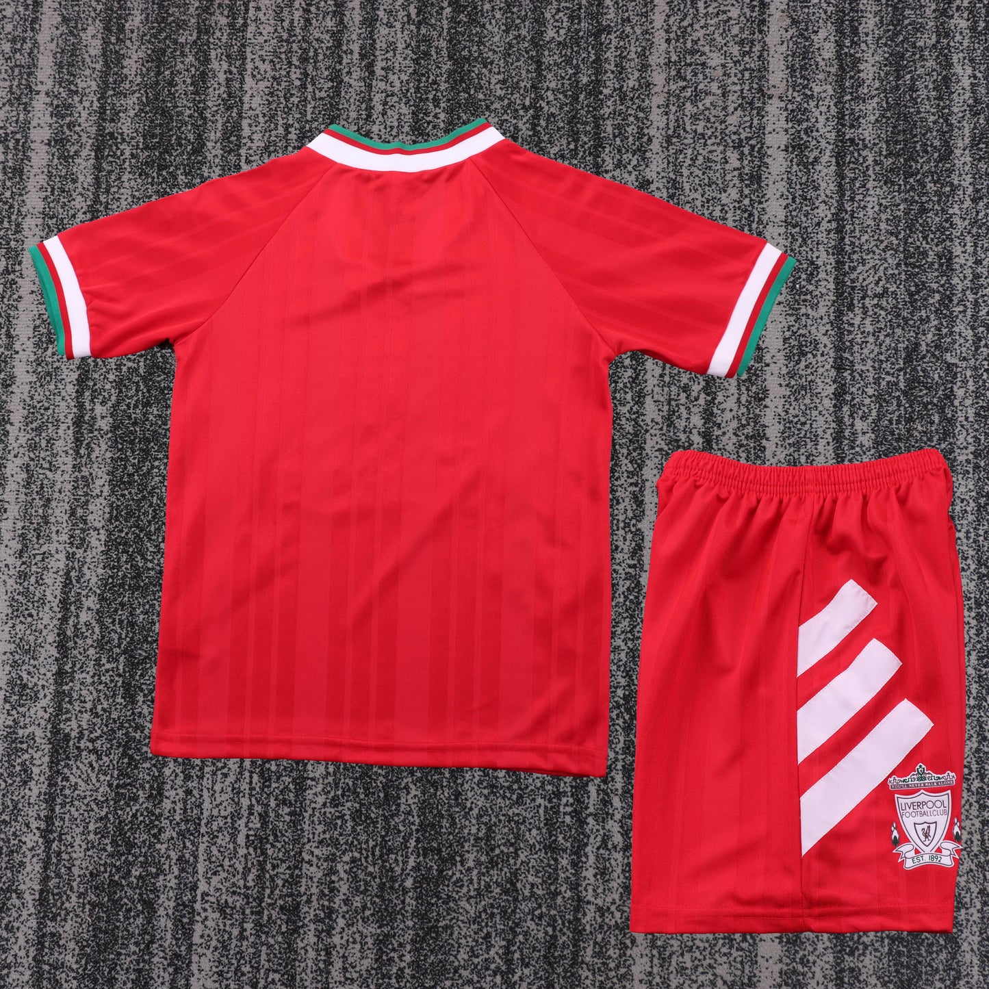 Kit Infantil Liverpool Home Retrô 93/94A  - Vermelho e Branco