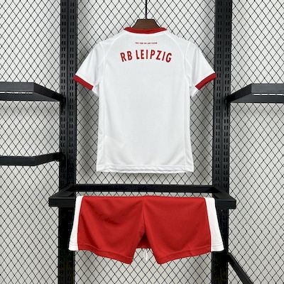 Kit Infantil RB Leipizig Home 25/26 - Branca e Vermelha