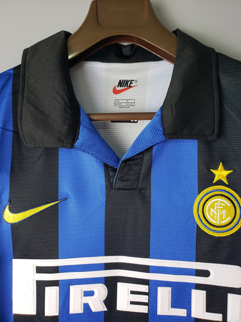 Inter de Milao Home 98/99 Retrô Manga Longa Nike - Azul e Preto