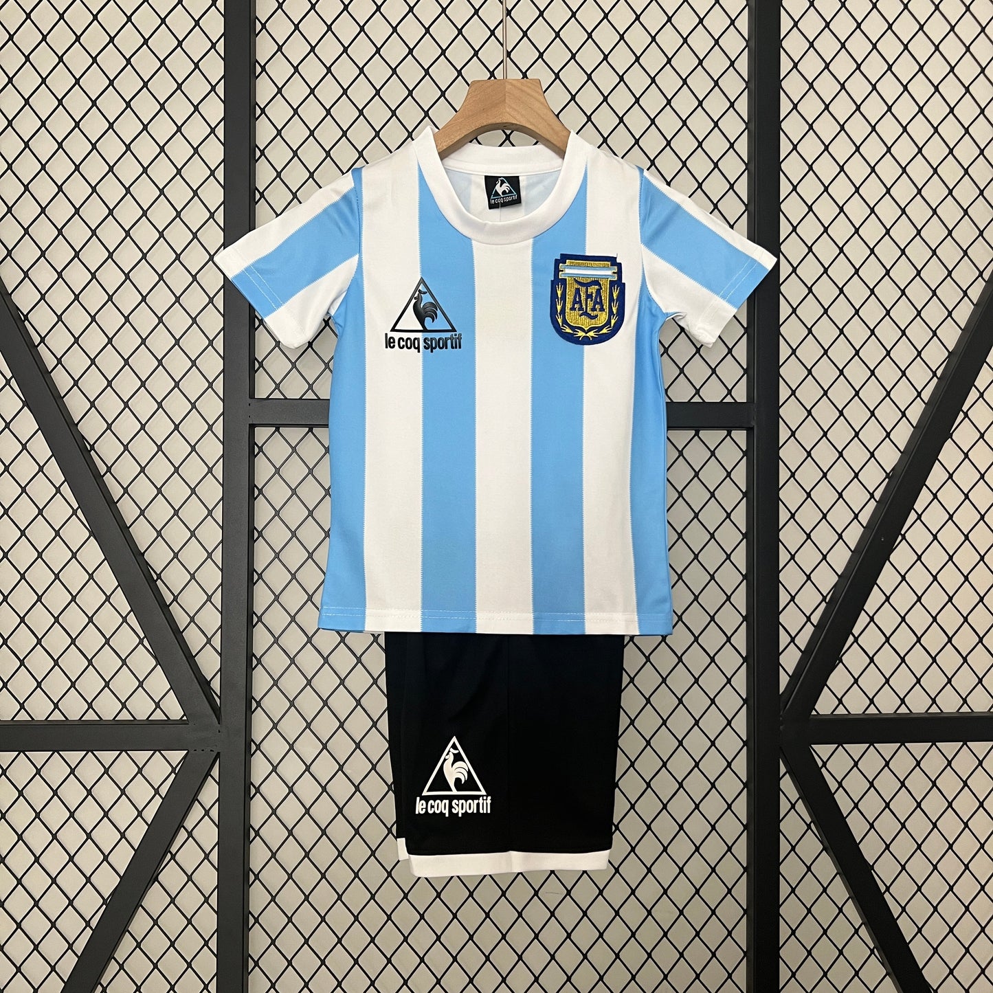 Kit Infantil Argentina Retro Home 1986  - Branco e Azul