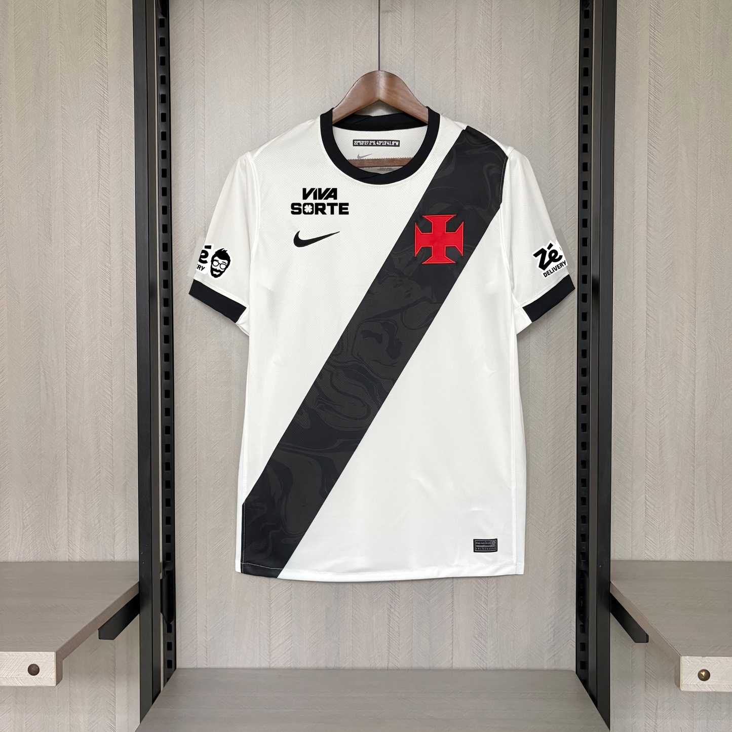 Vasco Away 26/27 Torcedor Com Patrocínios Nike - Branca e Preta