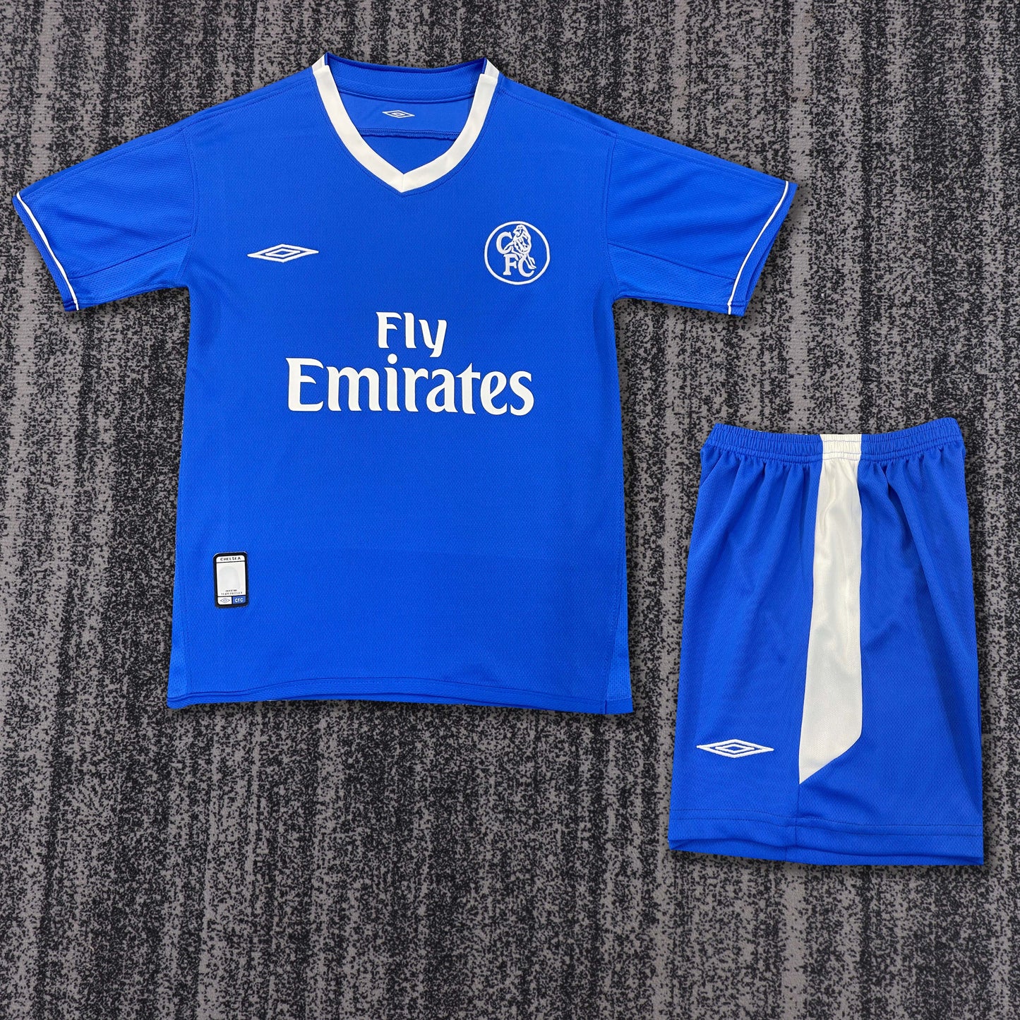 Kit Infantil Chelsea Home Retrô 03/04 - Azul
