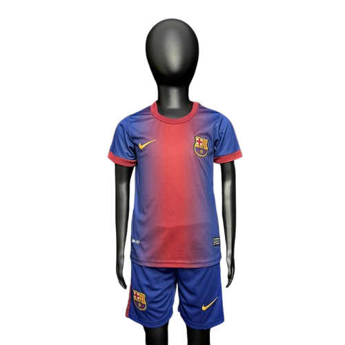 Kit Infantil Barcelona Home Retrô 11/12 - Grená