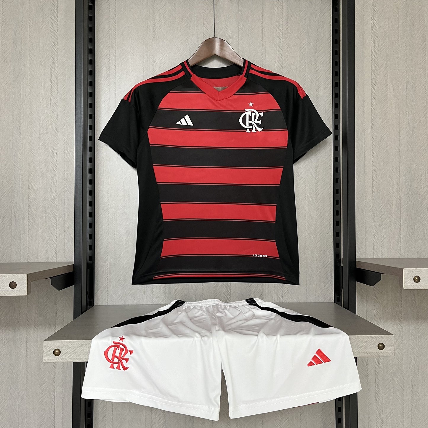 Kit Infantil Flamengo Home 25/26 - Vermelho e Preto