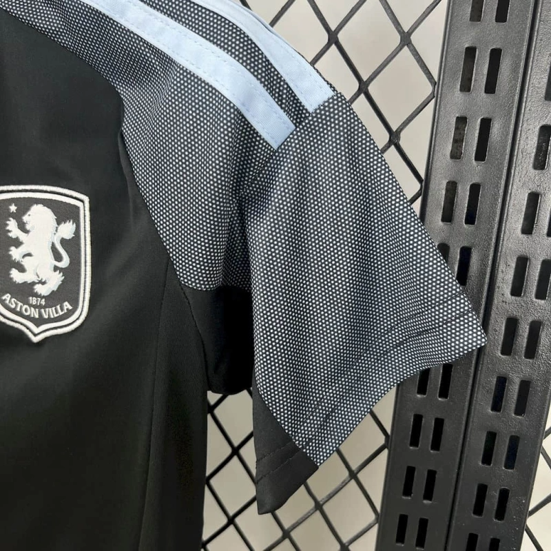 Kit Infantil Aston Villa Away 25/26  - Preto