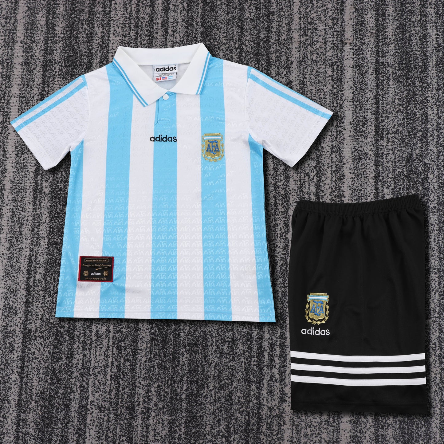 Kit Infantil Argentina Retro 1994 - Branco e Azul