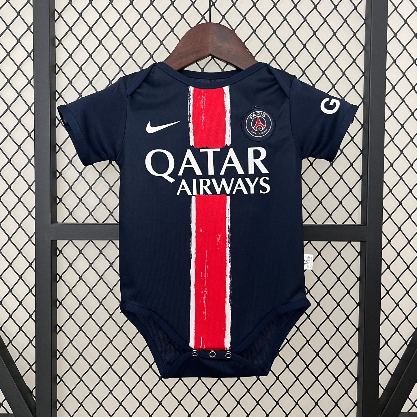 Body Bebê Infantil PSG Home 24/25 Unissex - Azul e Vermelho
