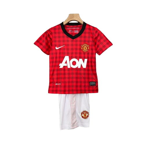 Kit infantil Manchester United Retrô Home 2012 . - Vermelho