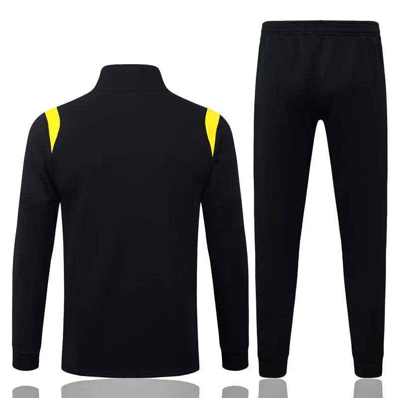 Kit Agasalho + Calça Brasil Jordan - Preto e Amarelo